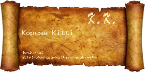 Kopcsa Kitti névjegykártya