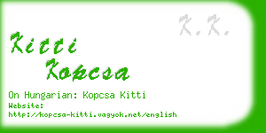 kitti kopcsa business card